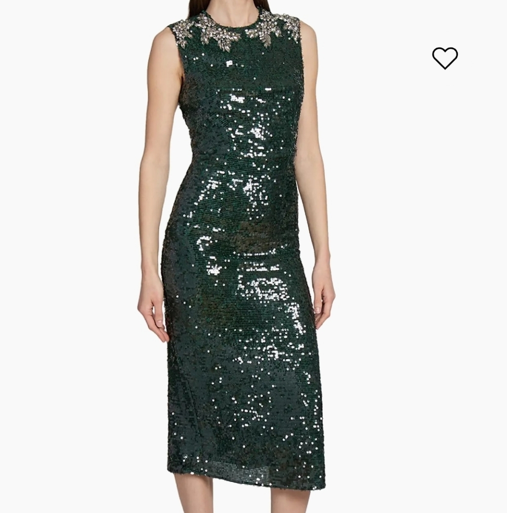 ERDEM  Sequin Embellished Sleeveless Midi Dress - Picture 3 of 8